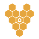 Hive heart on light background